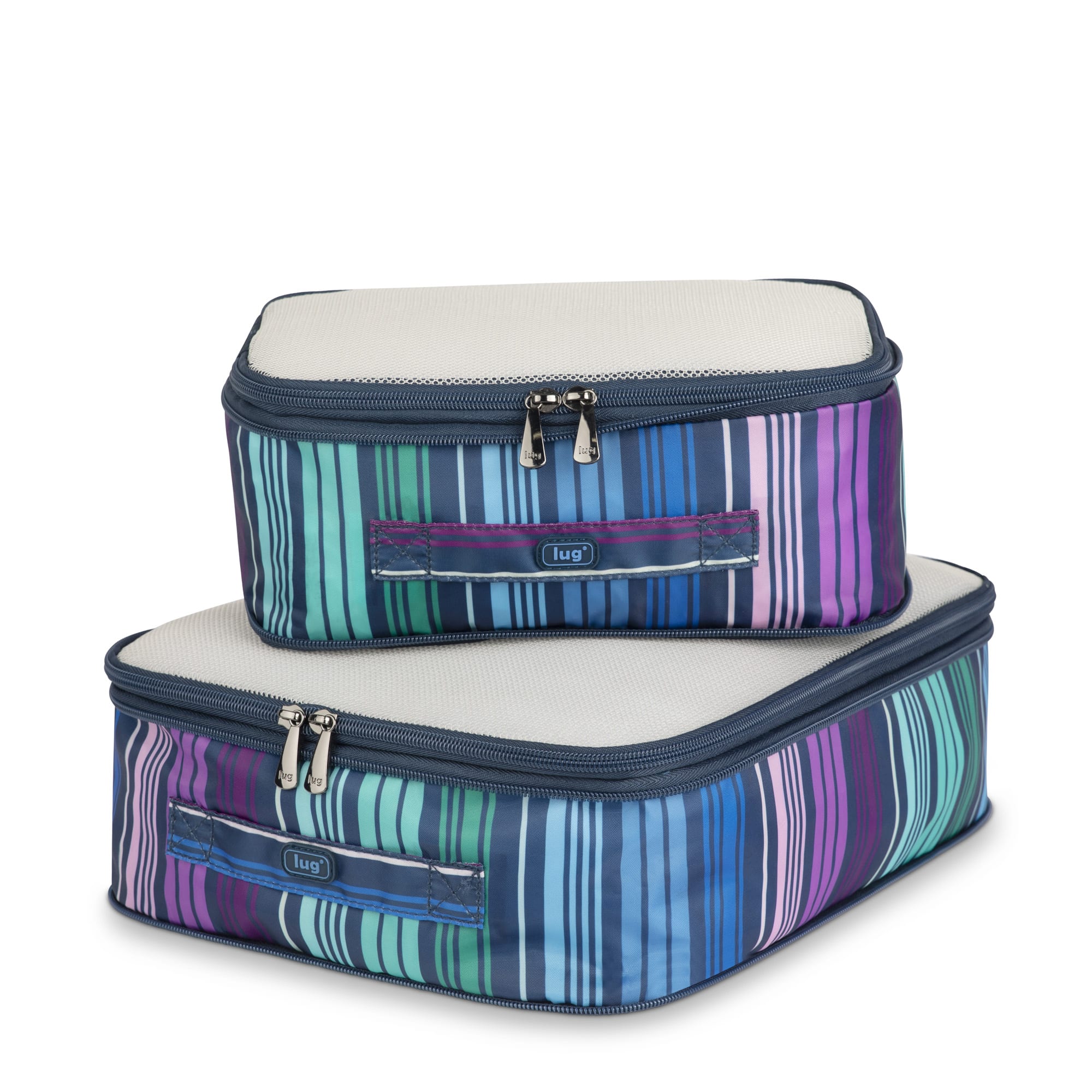 Cargo 2pc Compression Packing Cubes - MULTI DOTS NAVY - Cargo2pc_NavyMultiDots_01